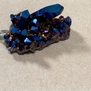 Rainbow Aura Quartz Cluster Crystal 17 grams